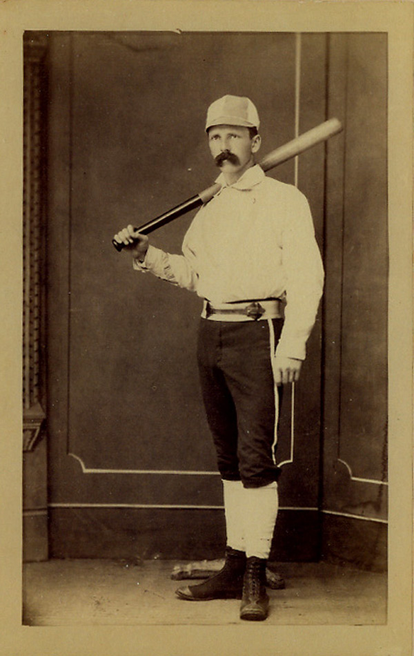 Baseball history photo: 19th Century Batsman.  Click photo to return to previous page.