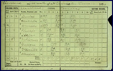 Perfect Game Scorecard, Cleveland, June 12, 1880. Click to enlarge.