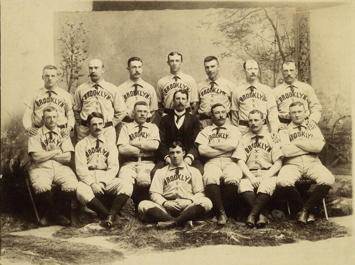 Baseball history photo: Brooklyn Baseball Team. Click photo to return to previous page.