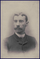 Close-up portrait of Charlie Ferguson of the Philadelphia Phillies, circa 1885. Click to enlarge.