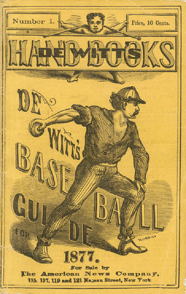 Baseball history photo:  De Witt's Base Ball Guide for 1877.Click photo to return to previous page.