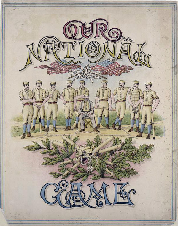 Baseball history illustration: Cover of Baseball: Our National Game. Click illustration to return to previous page.