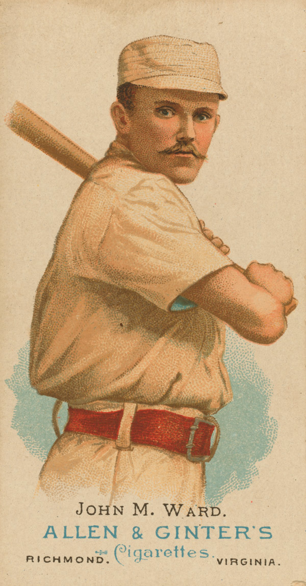 Baseball history photo: Baseball card featuring John M. Ward.  Click photo to return to previous page.