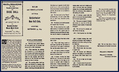 The twenty original Knickerbocker Rules of Baseball of 1845. Click to enlarge.