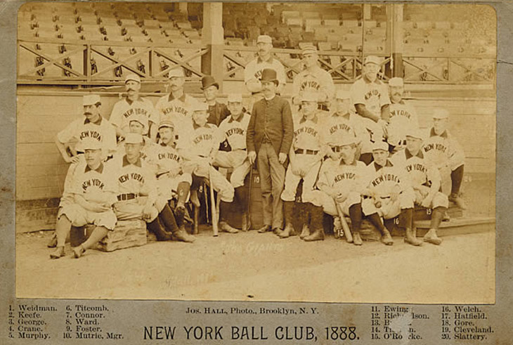 Baseball history photo: “The Giants,” New York Ball Club, 1888. Click photo to return to previous page.