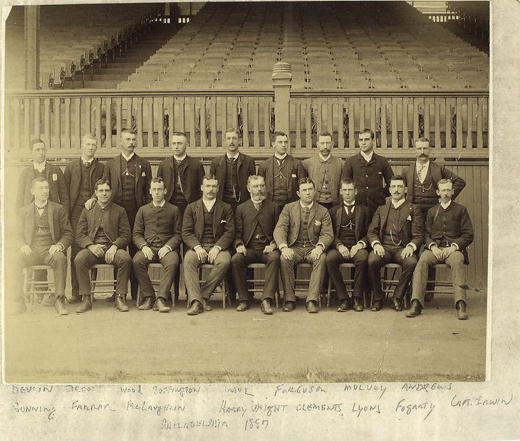 Baseball history photo: Philadelphia Phillies, 1887. Click photo to return to previous page.
