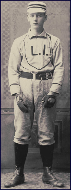 Catcher with gloves circa 1890. Click to enlarge.