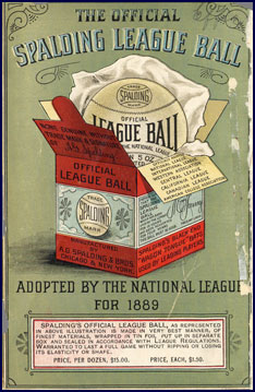 The Official Spalding League Ball, 1889. Click to enlarge.