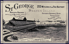 St. George Grounds, Staten Island, New York, 1886. Click to enlarge.