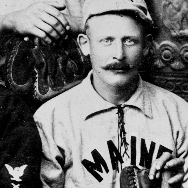 Baseball history photo: Detail from the U.S.S. Maine Baseball Team photo. Click photo to return to previous page.